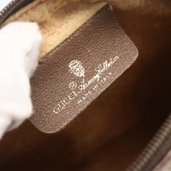 GUCCI GG Supreme Web Sherry Line Bag PVC Beige Gold 98 02 004 Auth BA7967