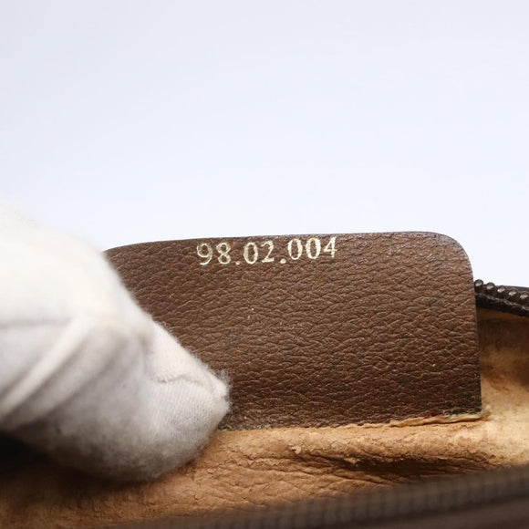 GUCCI GG Supreme Web Sherry Line Bag PVC Beige Gold 98 02 004 Auth BA7967