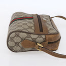 GUCCI GG Supreme Web Sherry Line Bag PVC Beige Gold 98 02 004 Auth BA7967-4
