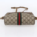 GUCCI GG Supreme Web Sherry Line Bag PVC Beige Gold 98 02 004 Auth BA7967-5