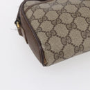 GUCCI GG Supreme Web Sherry Line Bag PVC Beige Gold 116 02 089 Auth BA7968-15