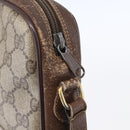 GUCCI GG Supreme Web Sherry Line Bag PVC Beige Gold 116 02 089 Auth BA7968-9