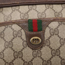 GUCCI GG Supreme Web Sherry Line Bag PVC Beige Gold 116 02 089 Auth BA7968-18