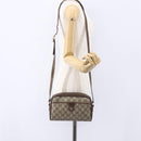 GUCCI GG Supreme Web Sherry Line Bag PVC Beige Gold 116 02 089 Auth BA7968-22