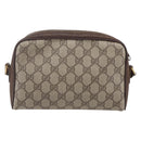 GUCCI GG Supreme Web Sherry Line Bag PVC Beige Gold 116 02 089 Auth BA7968-2