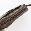 GUCCI GG Supreme Web Sherry Line Bag PVC Beige Gold 116 02 089 Auth BA7968-6