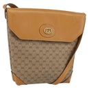 GUCCI Micro GG Supreme Shoulder Bag PVC Beige Gold Auth BA7969-1