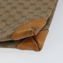 GUCCI Micro GG Supreme Shoulder Bag PVC Beige Gold Auth BA7969-12