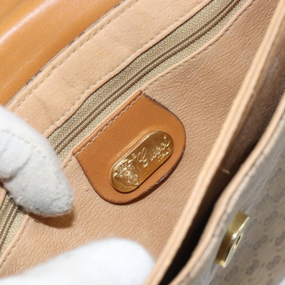 GUCCI Micro GG Supreme Shoulder Bag PVC Beige Gold Auth BA7969