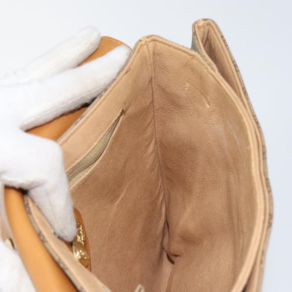 GUCCI Micro GG Supreme Shoulder Bag PVC Beige Gold Auth BA7969