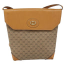 GUCCI Micro GG Supreme Shoulder Bag PVC Beige Gold Auth BA7969-2