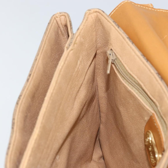 GUCCI Micro GG Supreme Shoulder Bag PVC Beige Gold Auth BA7969