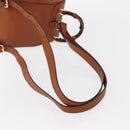 GUCCI Bamboo Backpack Leather Brown Gold 003 2058 0030 Auth BA7970-11