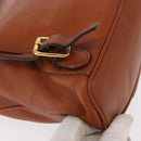 GUCCI Bamboo Backpack Leather Brown Gold 003 2058 0030 Auth BA7970-16