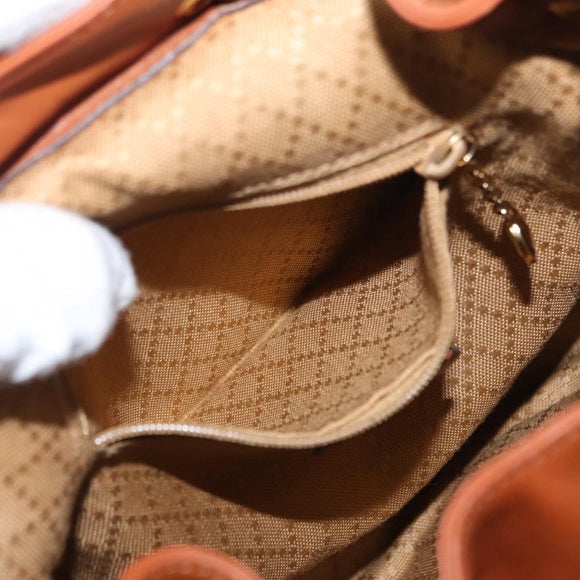 GUCCI Bamboo Backpack Leather Brown Gold 003 2058 0030 Auth BA7970