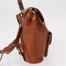 GUCCI Bamboo Backpack Leather Brown Gold 003 2058 0030 Auth BA7970-5