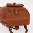 GUCCI Bamboo Backpack Leather Brown Gold 003 2058 0030 Auth BA7970-6