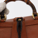 GUCCI Bamboo Backpack Leather Brown Gold 003 2058 0030 Auth BA7970-9
