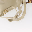 GUCCI Bamboo Backpack Leather White Gold 003 2058 0030 Auth BA7971-10
