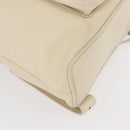 GUCCI Bamboo Backpack Leather White Gold 003 2058 0030 Auth BA7971-13