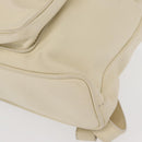 GUCCI Bamboo Backpack Leather White Gold 003 2058 0030 Auth BA7971-14