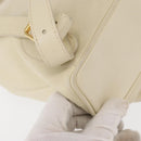 GUCCI Bamboo Backpack Leather White Gold 003 2058 0030 Auth BA7971-15