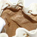 GUCCI Bamboo Backpack Leather White Gold 003 2058 0030 Auth BA7971-21