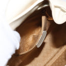 GUCCI Bamboo Backpack Leather White Gold 003 2058 0030 Auth BA7971-24