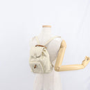 GUCCI Bamboo Backpack Leather White Gold 003 2058 0030 Auth BA7971-27