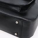 GUCCI Hand Bag Leather 2way Black Silver Auth BA7972-12