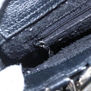 GUCCI Hand Bag Leather 2way Black Silver Auth BA7972-18