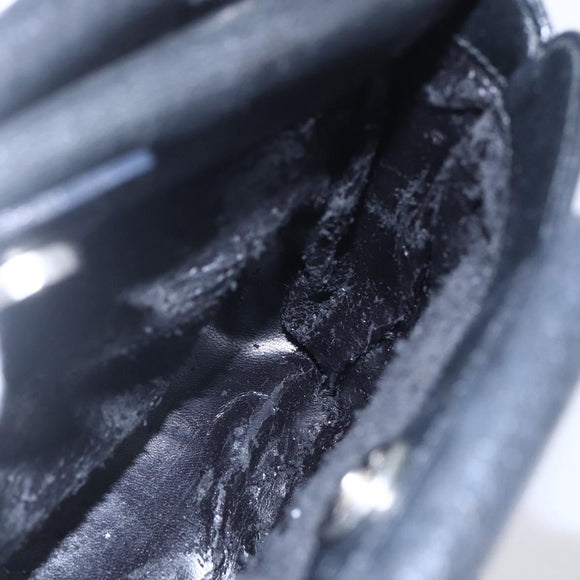 GUCCI Hand Bag Leather 2way Black Silver Auth BA7972