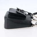 GUCCI Hand Bag Leather 2way Black Silver Auth BA7972-5