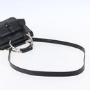 GUCCI Hand Bag Leather 2way Black Silver Auth BA7972-9