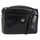 GUCCI Shoulder Bag Leather Black Gold Auth BA7973-1
