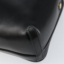 GUCCI Shoulder Bag Leather Black Gold Auth BA7973-11