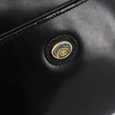 GUCCI Shoulder Bag Leather Black Gold Auth BA7973-15