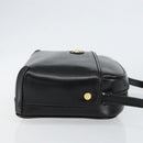 GUCCI Shoulder Bag Leather Black Gold Auth BA7973-4