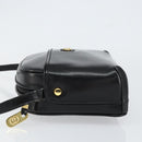 GUCCI Shoulder Bag Leather Black Gold Auth BA7973-5