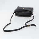 GUCCI Shoulder Bag Leather Black Gold Auth BA7973-7