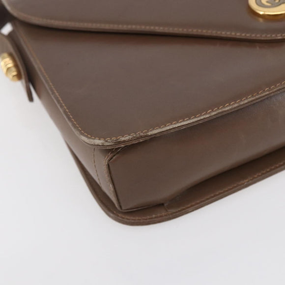 GUCCI Shoulder Bag Leather Beige Gold 001 099 0622 Auth BA7974