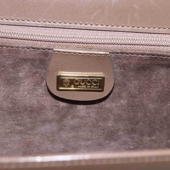 GUCCI Shoulder Bag Leather Beige Gold 001 099 0622 Auth BA7974