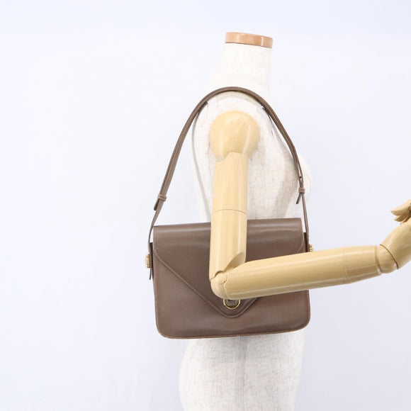 GUCCI Shoulder Bag Leather Beige Gold 001 099 0622 Auth BA7974