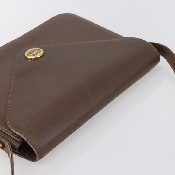 GUCCI Shoulder Bag Leather Beige Gold 001 099 0622 Auth BA7974