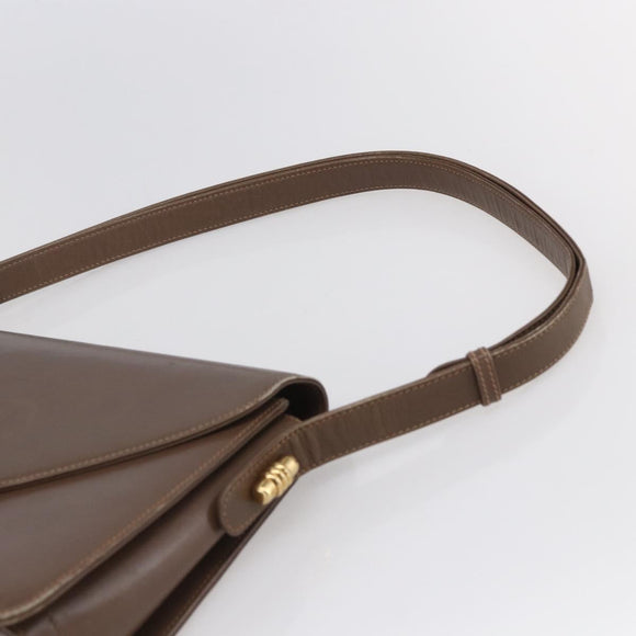 GUCCI Shoulder Bag Leather Beige Gold 001 099 0622 Auth BA7974