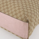 GUCCI GG Canvas Sherry Line Tote Bag Beige Gold 131233 Auth BA7975-9