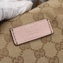 GUCCI GG Canvas Sherry Line Tote Bag Beige Gold 131233 Auth BA7975-17