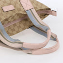 GUCCI GG Canvas Sherry Line Tote Bag Beige Gold 131233 Auth BA7975-7