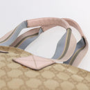 GUCCI GG Canvas Sherry Line Tote Bag Beige Gold 131233 Auth BA7975-8