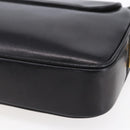 GUCCI Shoulder Bag Leather Black Gold Auth BA7977-12